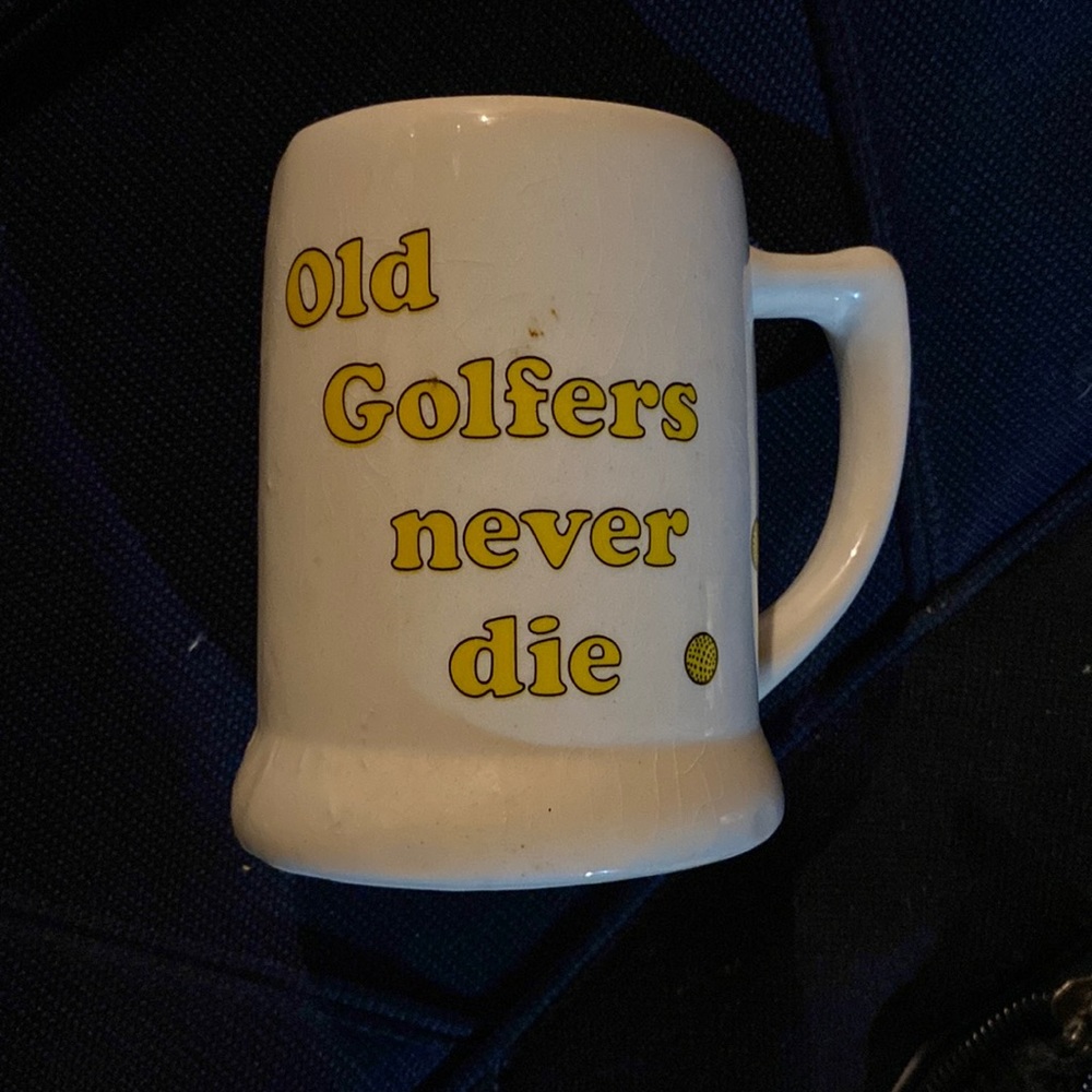 Vintage golfer joke mug circa 1970s